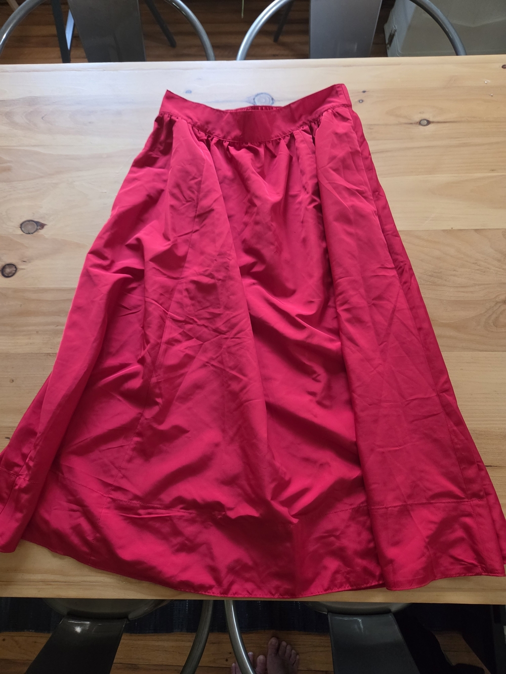 Midi Red Skirt